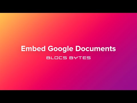 How to Embed Google Documents