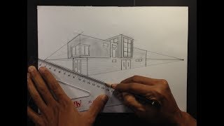 picture 2 Point Perspective Simple House Drawing budisarch ÙØ¨Ùا٠vlip lv