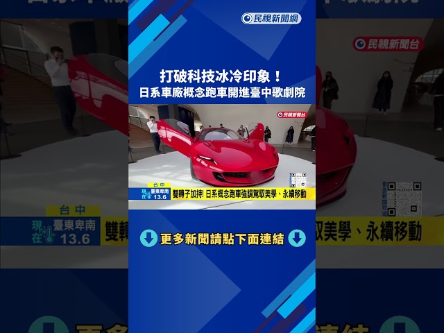 打破科技冰冷印象! 日系車廠概念跑車開進臺中歌劇院－民視新聞