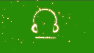 Awesome Avee Player Template | Headphone Audio Spectrum | Green Screen Visualizer with line Bars