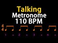 110bpm talking metronome eighth note 