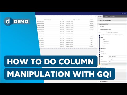 How to Do Column Manipulation with GQI