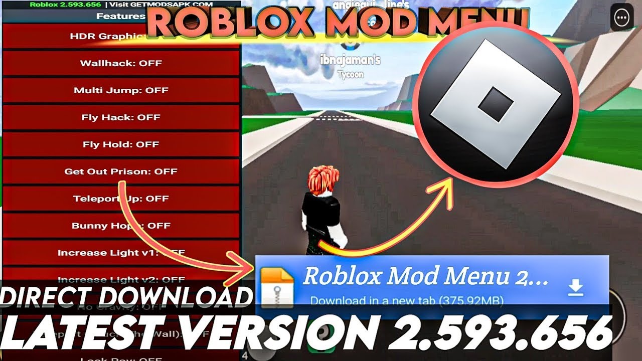 Roblox Mod Menu 2.541.422 Wallhack-Fly Hack-God Mode-Speed 999x - etc 