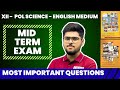Class 12th Political Science half yearly mid term exams most important question answers 2025-26