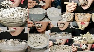chalk and clay eating compilation video by @meloxu