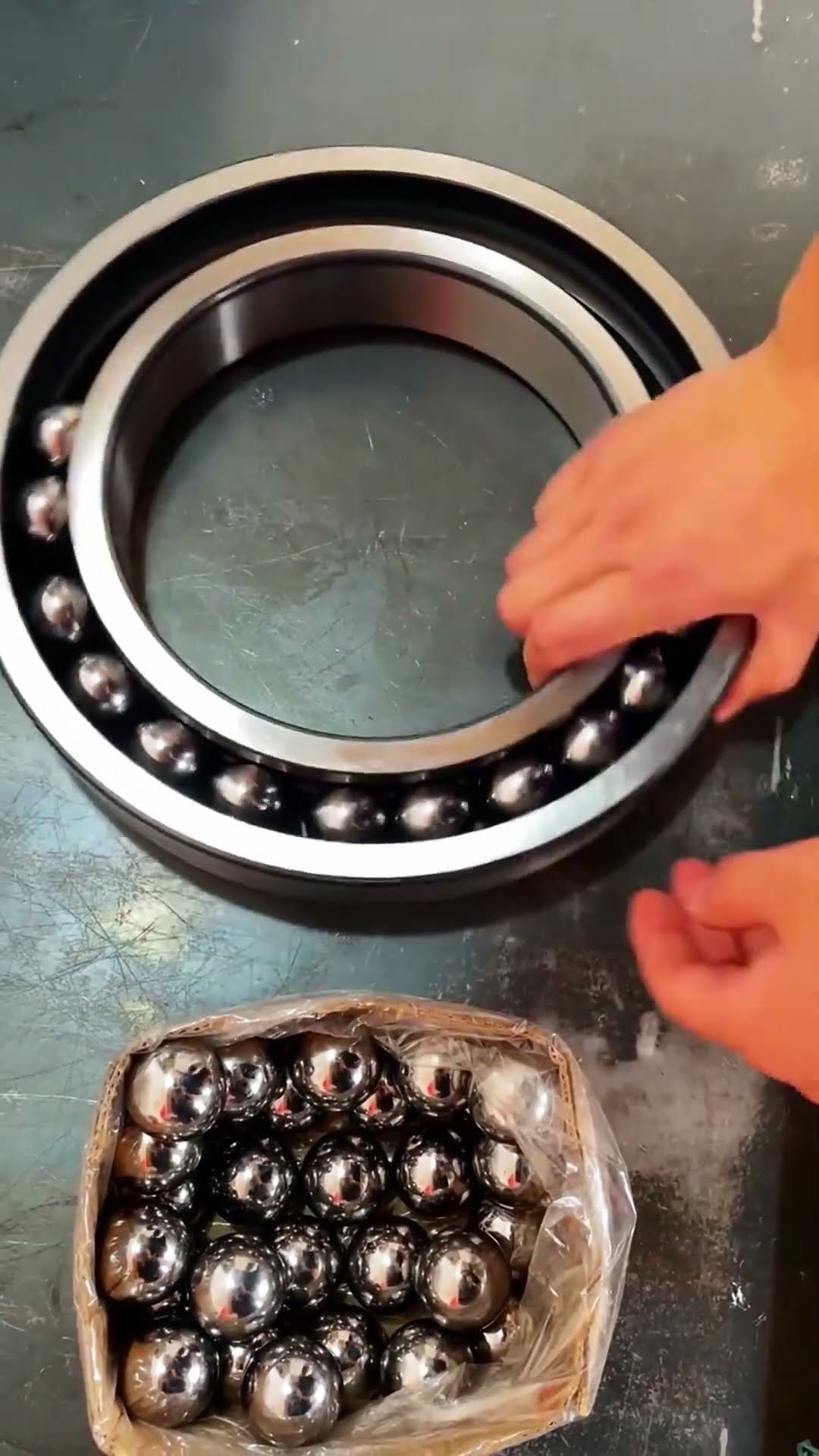 Assembling the ball bearing subprocess- Good tools and machinery make work easy