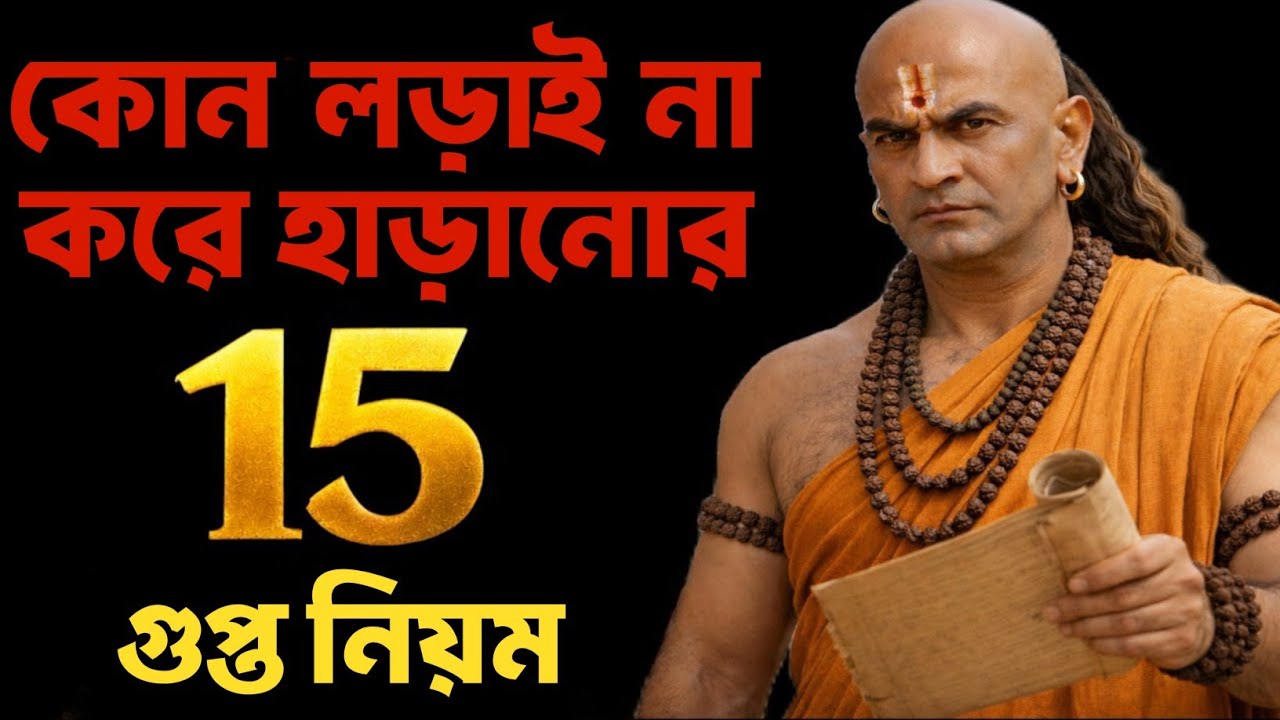 কোন লড়াই না করে হাড়ানোর 15টি গুন নিয়ম | Bengali Motivational Video By Acharya Chanakya