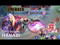 TOP GLOBAL HANABI 1 VS LING & OP MIYA - EPIC COMEBACK ! 150K DAMAGE -