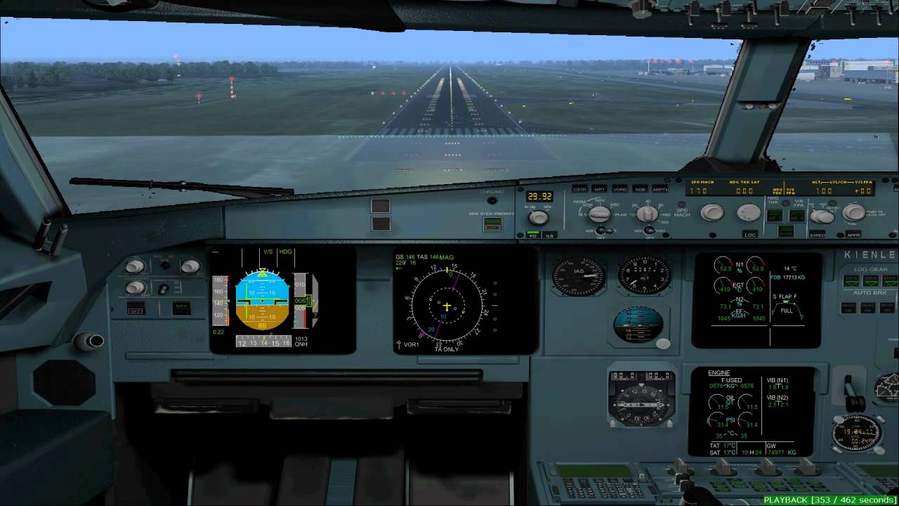 FS2004 - Landing at Cologne Bonn Airport-Germany with Germanwings A320.mp4