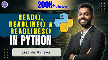 Lec-44: read(), readline() & readlines() in Python | Python for Beginners