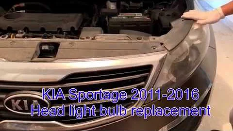 2011-2016 Kia Sportage Headlight Bulb Replacement