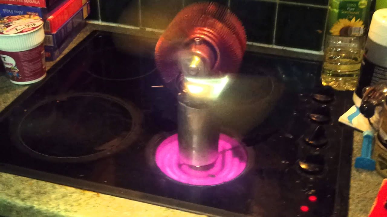 Home made wood stove fan. - YouTube