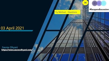 #bcopendiscussion - 2021-04-03 - Try Function Testing.