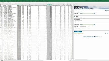 How to load Weather Data in Excel using an add-in