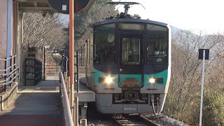 【4K】JR加古川線　普通列車125系電車　ｶｺN4編成　日本へそ公園駅発車