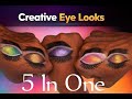 5 Creative Eye Makeup Looks | Hand Practice | Beginner Friendly Tutorial