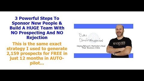 How To Generate 20-40 leads for your Network Marketing Business Daily!!