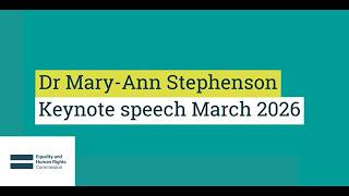 EHRC Chair sets out vision for human rights