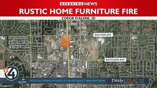 Fire crews put out fire at Rustic Home Furniture in Coeur d’Alene