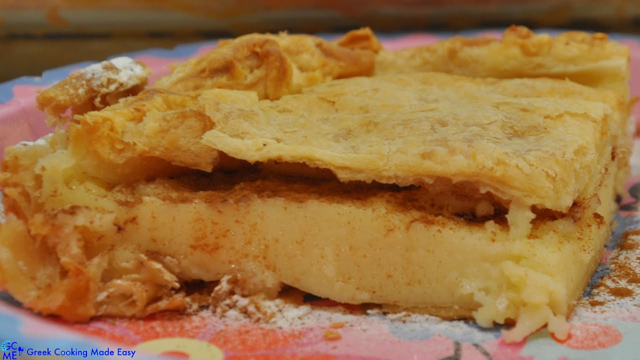 #Shorts - Greek Bougatsa Custard Pie w/Puff Pastry No Eggs -     .