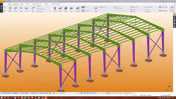STEEL SHED MODELING IN TEKLA STRUCTURES-PURLIN WITH CONNECTION
