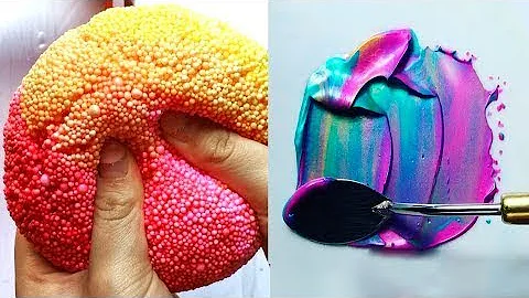 Most Satisfying Slime Videos In The World!  New Od...