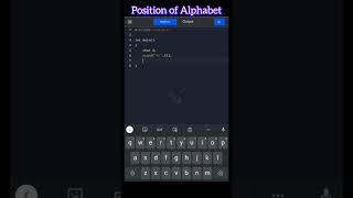Position of Alphabet || c programming || #coding #cprogramming #programming #alphabet #cse