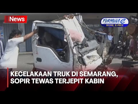 Truk Tabrak Bengkel di Semarang, Sopir Tewas Terjepit