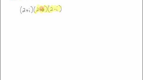 College Algebra - Section 3.3 - Video 5 - Multiplying Complex Numbers