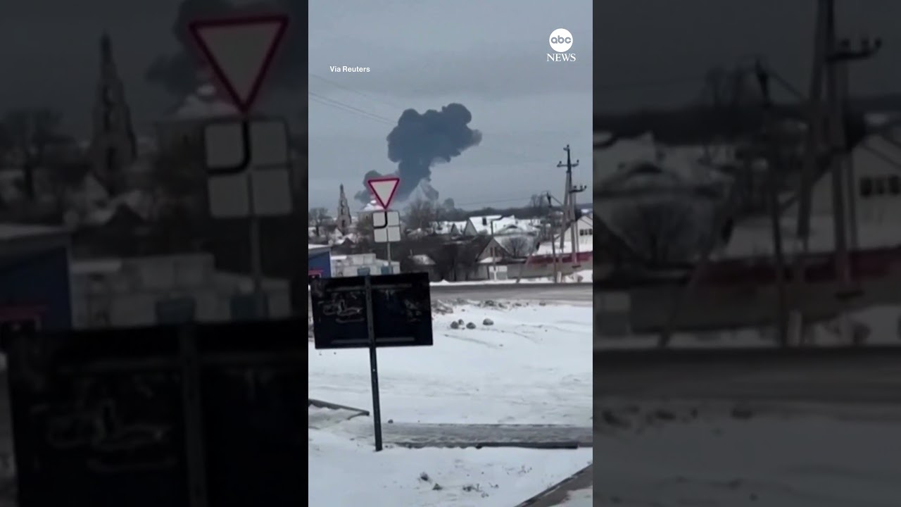 Russian plane carrying 65 Ukrainian prisoners of war crashes near border, Moscow says