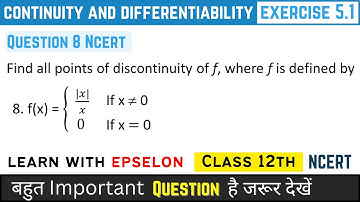 ex 5.1 q8 class 12 | continuity and differentiability class 12 ex 5.1 q8 | class 12 chapter 5 ex 5.1