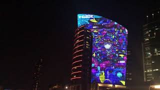 Лазерное шоу в Dubai Festival City Mall