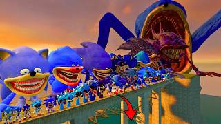 BIG BRIDGE ALL SHIN SONIC TAPES EXE FAMILY POPPY PLAYTIME CHAPTER 4 SPARTAN KICK in Gmod