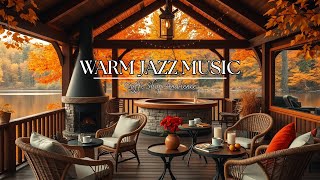 Cozy Autumn Coffee Shop Ambience with Warm Jazz Music & Crackling Fireplace to Relaxing, Study, Work screenshot 2