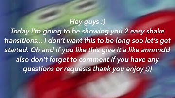 AE inspired easy transition shakes CCP/CC