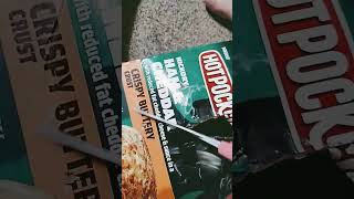 cutting ham & cheddar hotpockets #shorts
