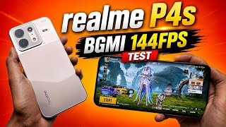 realme P4s BGMI 144FPS Test With FPS Meter ⚡ Heating,Gyro and Battery Test