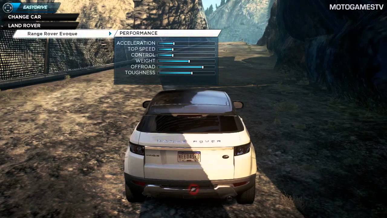 list of all cars in nfs most wanted 2012