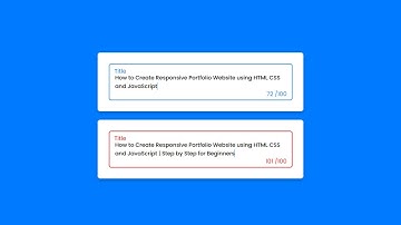 Character Limit using HTML CSS and JavaScript