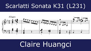 Domenico Scarlatti - Sonata in G minor K31 (Claire Huangci)