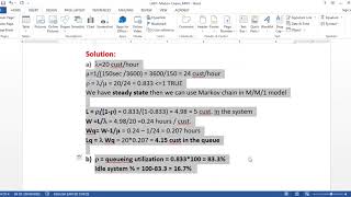 COMP431 LAB7  Markov Chains MM1 Part2