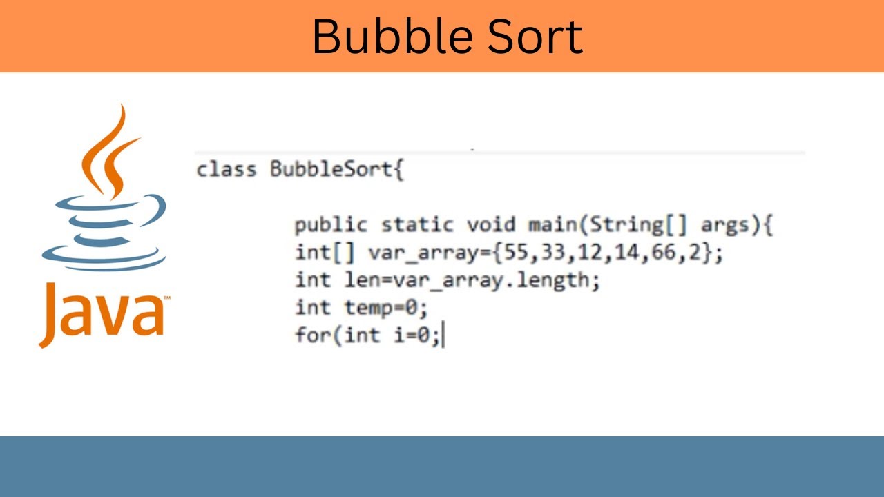 Bubble Sort | Java - YouTube