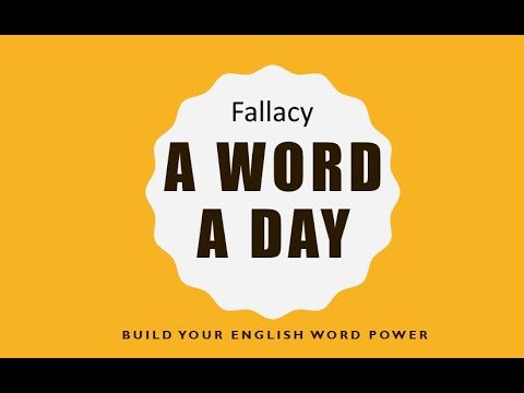 Fallacy Meaning In English And Tamil Youtube