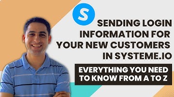 Sending Login information for your new customers in Systeme.io (A - Z Tech Tutorial)