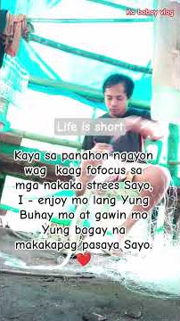 wag mu isispin Yung mga problima idaan nalang natin sa sipag. #buhayprobinsya