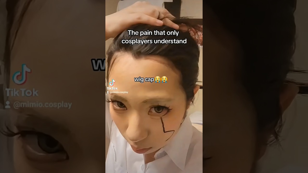 cosplayer protect your forehead!! don't get bald 🥲 #cosplay #cosplayer #cosplayhack