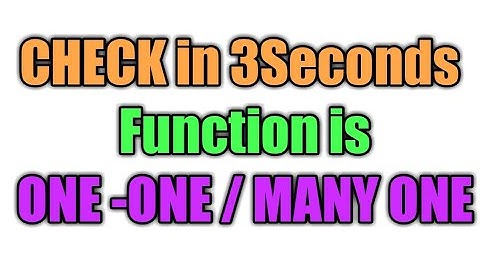 Trick to check One-One / Many Function | IIT-JEE/BITSAT/NDA|By Krishan sir