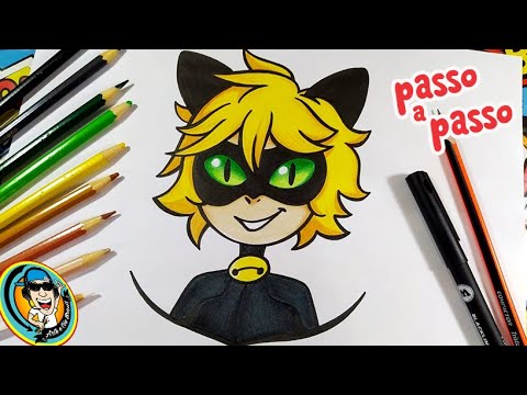 COMO DESENHAR O CAT NOIR - HOW TO DRAW CAT NOIR