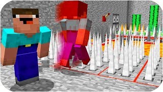 Майнкрафт : ЗАЩИТА И СМЕРТЕЛЬНЫЕ ЛОВУШКИ ОТ НУБА ☠ - ТРОЛЛИНГ ПОСТРОЙКА В MINECRAFT ( ГРИФЕР И НУБ )