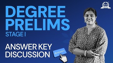 Degree Prelims Stage I – Official Answer Key Discussion